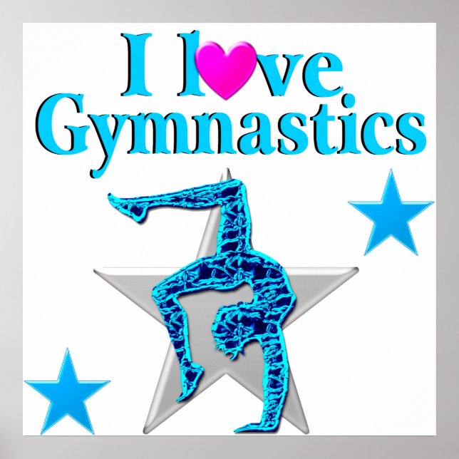 SCHÖNER BLAU I LIEBE GYMNASTIK POSTER (Vorne)