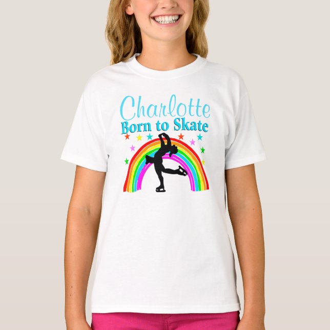SCHÖNER BLAU PERSONALISIERT GEBOREN ZUM SKATE APPA T-Shirt (Vorderseite)