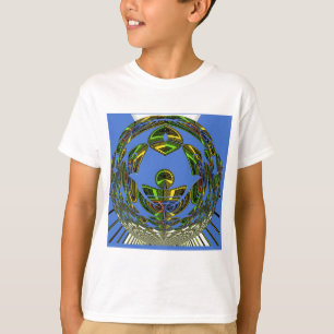 Schöner blauer afrikanischer traditioneller ethnis T-Shirt