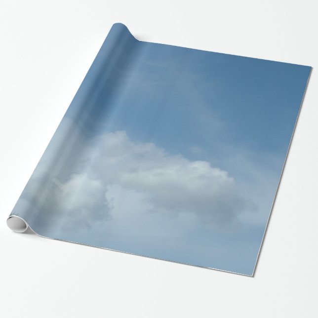 schöner blauer Himmel und weiße Wolken. Geschenkpapier (Ungerollt)