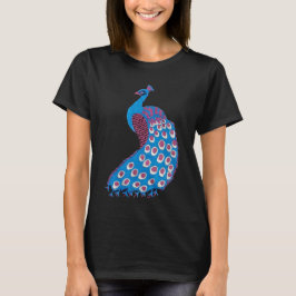 Schöner blauer Pfau T-Shirt