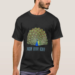 Schöner blauer Pfauen Vogel T-Shirt