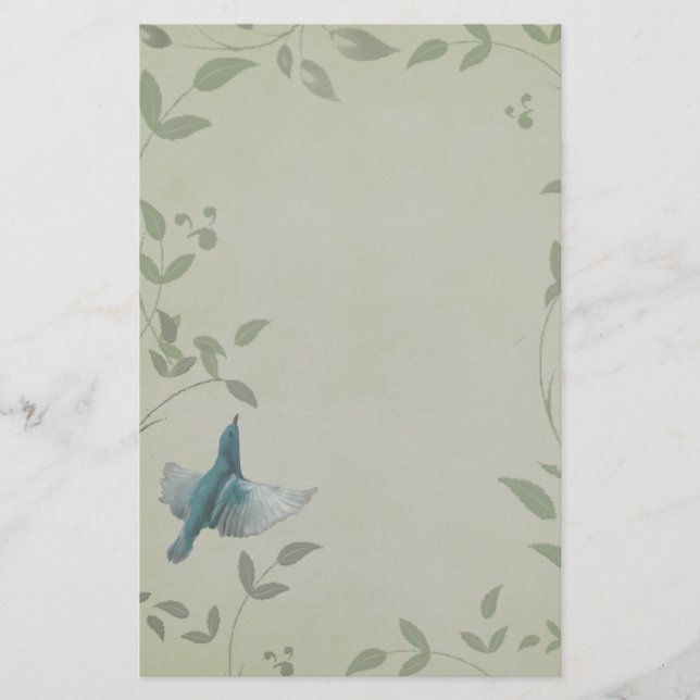 Schöner blauer Vogel Briefpapier (Vorderseite)
