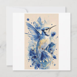 schöner blauer Vogel Karte