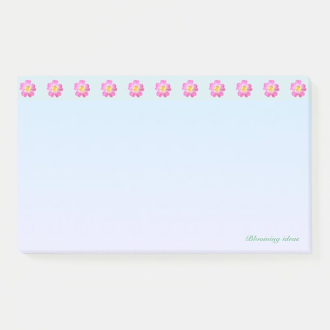 Schöner Blume Post-it Klebezettel (Vorderseite)