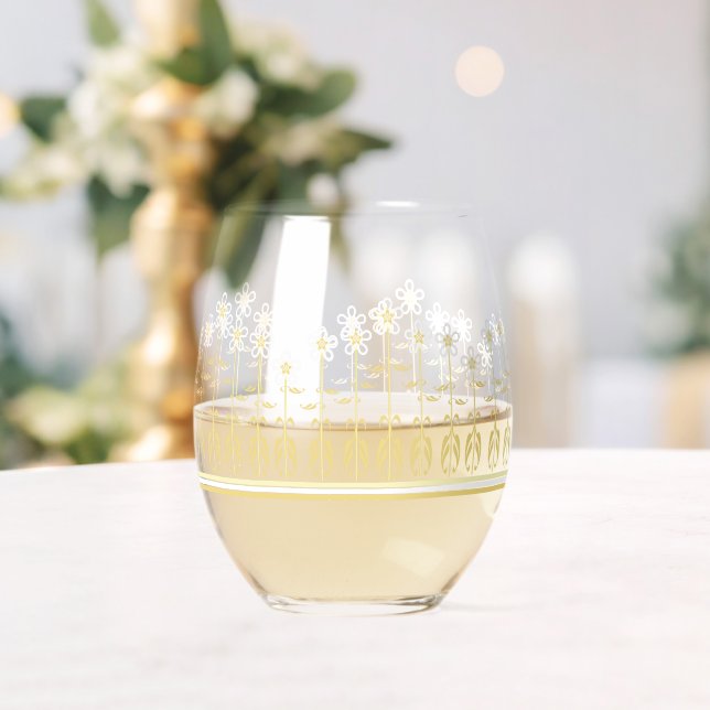 Schöner Blumengarten Weinglas Ohne Stiel (Insitu (Hochzeit))