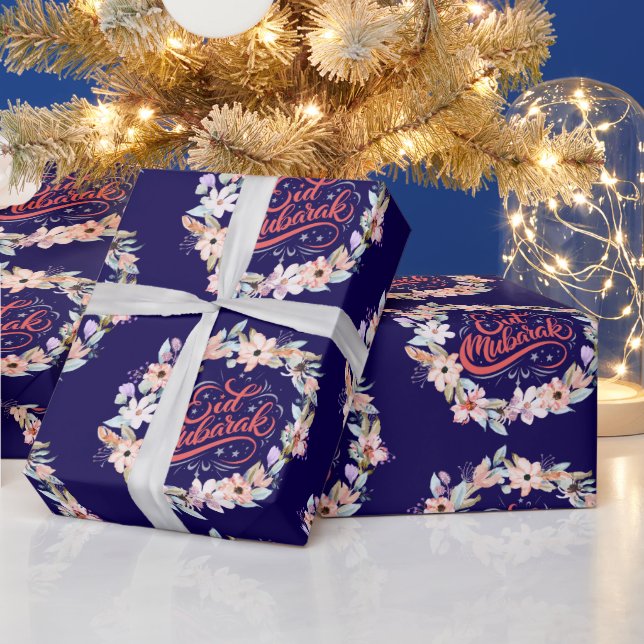 Schöner Blumengarten Wrap Muslim Holiday Geschenkpapier (Feiertage)