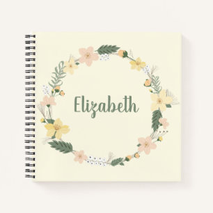 Schöner Blumenreath Notizbuch