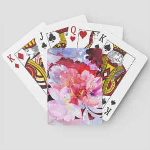 Schöner Blumenstrauß der Blumen Spielkarten
