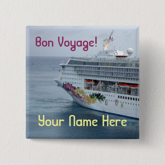 Schöner Bogen-Namensschild Button (Vorderseite)