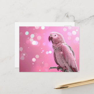 Schöner Bokeh Afrikanischer Grau Postkarte
