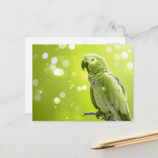 Schöner Bokeh Afrikanischer Grau Postkarte