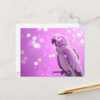 Schöner Bokeh Afrikanischer Grau Postkarte