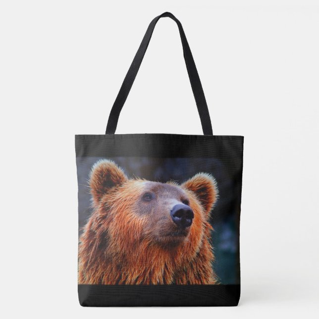 Schöner brauner Bär Portrait Wildlife Foto Tasche (Vorderseite)