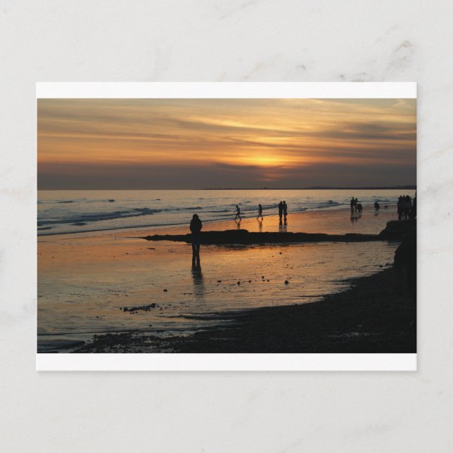 Schöner Brighton Sunet Beach Postkarte (Vorderseite)