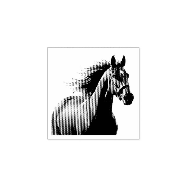 Schöner Brown Horse Individuelle Name Gummistempel (Prägung)