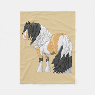 Schöner Buckskin Pinto Sinti und Roma Vanner Entwu Fleecedecke