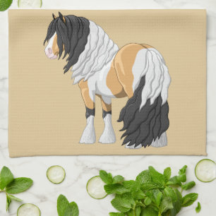 Schöner Buckskin Pinto Sinti und Roma Vanner Entwu Handtuch