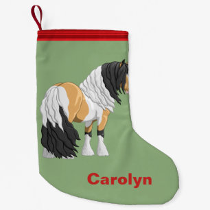 Schöner Buckskin Pinto Sinti und Roma Vanner Entwu Kleiner Weihnachtsstrumpf