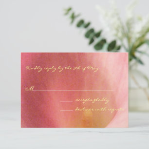 Schöner Calla Lily Wedding RSVP Gelber Schriftart Karte