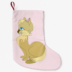 Schöner Cat Christmas Strumpf Kleiner Weihnachtsstrumpf