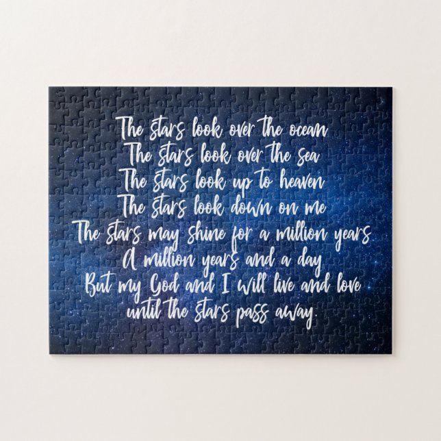 Schöner Christlicher Gebet Stars Gedicht Night Sky (Horizontal)