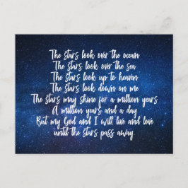 Schöner Christlicher Gebet Stars Gedicht Night Sky Postkarte