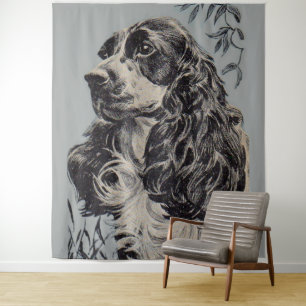 schöner Cocker Spaniel Wandteppich