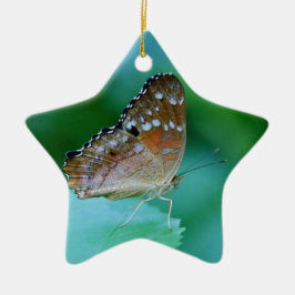 Schöner Danaus Plexippus Butterfly auf dem Leaf. Keramik Ornament