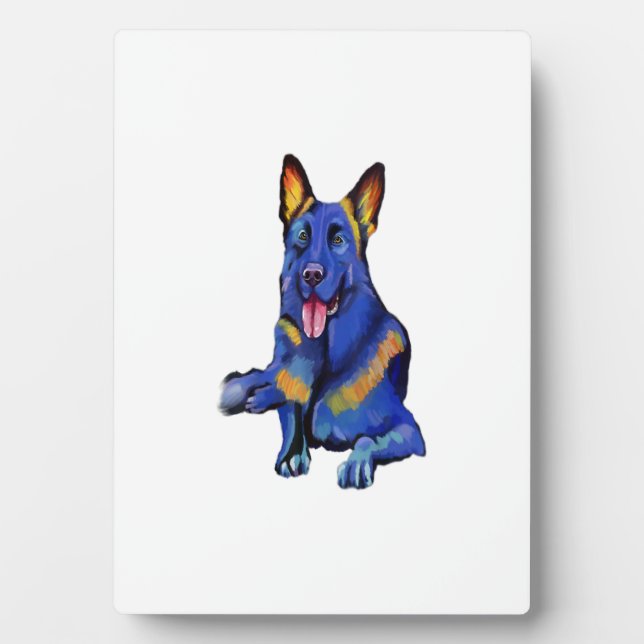 Schöner deutscher Hirte - Niedlicher Hund ablegen Fotoplatte (Vorderseite)