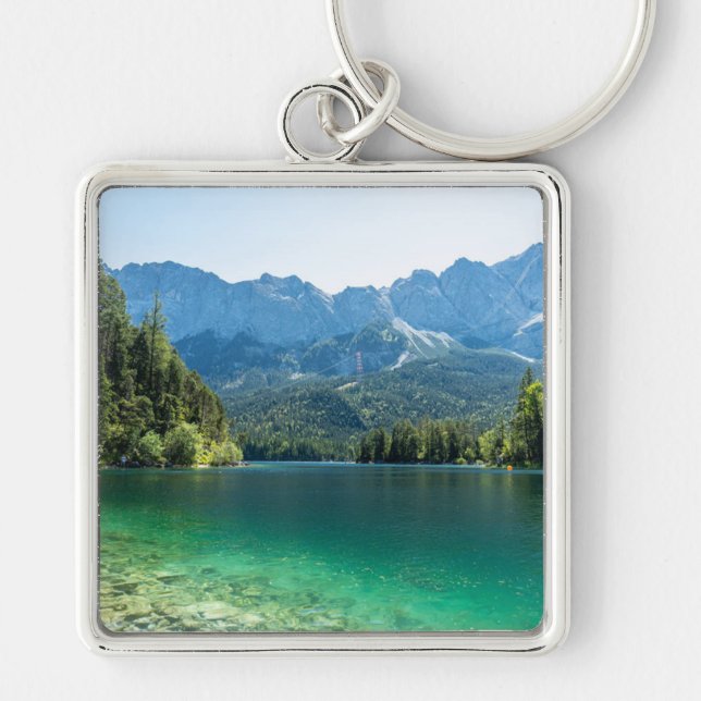 Schöner Eibsee Bayerische Alpen Deutschland Schlüsselanhänger (Vorne)