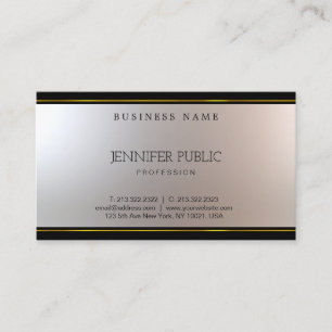 Schöner, einzigartiger Glamour Silver Gold Fine Visitenkarte