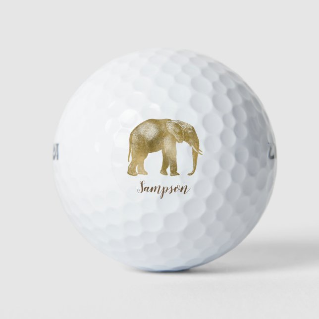 Schöner Elefant Golfball (Vorderseite)