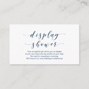 Schöner eleganter, blauer Navy-Schriftart, Display Begleitkarte