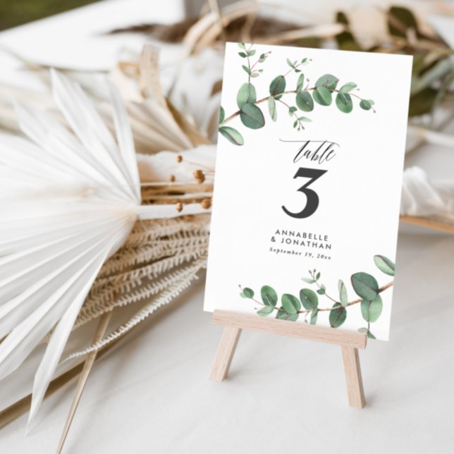 Schöner, eleganter eucalyptus foliage Hochzeitstis Einladung (Von Creator hochgeladen)