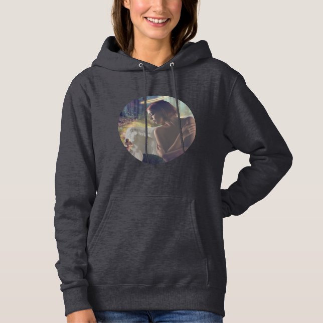 Schöner Engel mit Faiasy Fantasy Art Hoodie (Vorderseite)