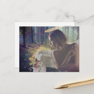 Schöner Engel mit Faiasy Fantasy Art Postkarte