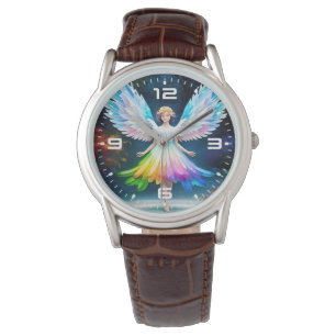 Schöner Engel mit Wings Armbanduhr