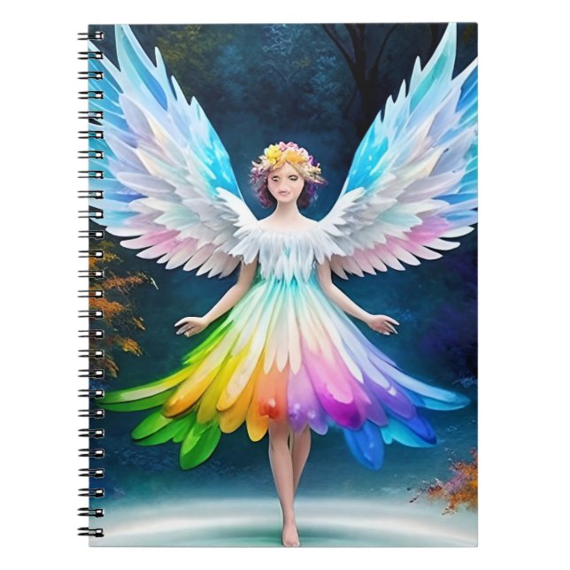 Schöner Engel mit Wings Notizblock (Vorderseite)