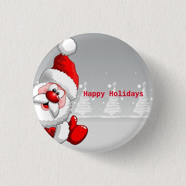 Schöner, erstaunlicher Weihnachtsmann Button (Vorderseite)