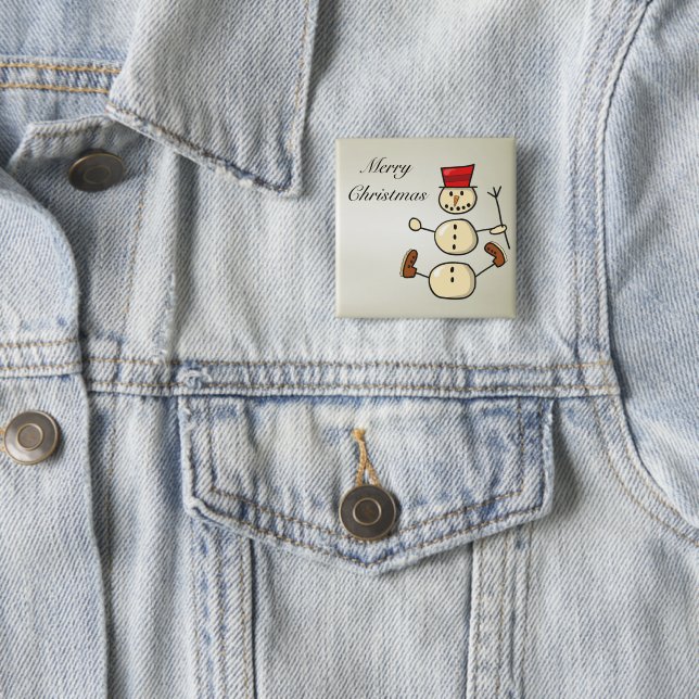 Schöner, erstaunlicher Weihnachtsschneemann Button (Beispiel)