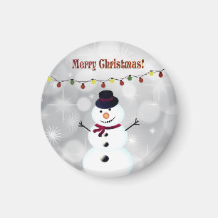Schöner, erstaunlicher Weihnachtsschneemann Magnet