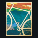Schöner Fahrradbau - Bike NY Poster<br><div class="desc">Dieses schöne Fahrradkunstwerk wurde von Carl Huber für das Spokes and Ink Bike Festival 2012 in Rochester NY geschaffen. Es ist vollständig digital. Die Silhouette Schwinn World Sport liegt über einer reizvollen Landschaft der Region Adirondack in NY. Der Titel des Kunstwerks ist "Bike NY" Nutzen Sie dieses wunderschöne Poster auf...</div>