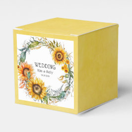 Schöner Fall Sonnenblumen Luftblumenhochzeit Geschenkschachtel