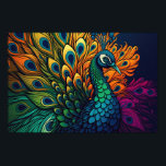 Schöner, farbenfroher Pfau, Art Deco Stil Poster<br><div class="desc">Ich wollte kühne Farben und Formen, mit schwindelerregenden Linien und nicht allzu beschäftigt. Ich Liebe Pfauen und haben eine oder mehrere Stücke von diesen schönen Vögeln inspiriert getan. Es ist schwer, sie nicht Liebe, selbst wenn sie mitten im Straßenblockierer sind, lol.</div>