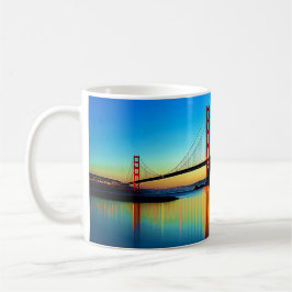 Schöner, farbenfroher Sonnenuntergang an der Golde Kaffeetasse
