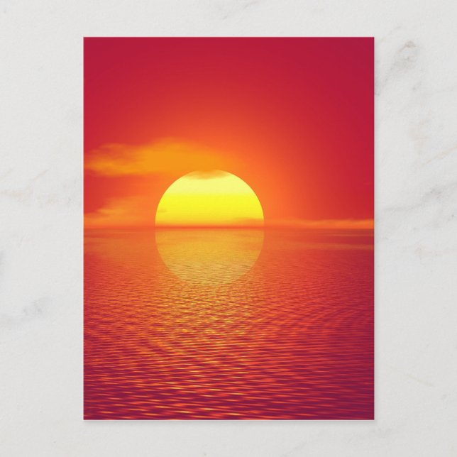 Schöner farbenfroher Sonnenuntergang Postkarte (Vorderseite)