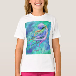 Schöner Farbtopus - Zeichnend geschmückt T-Shirt