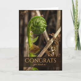 Schöner Farn überwinden die Glückwünsche des Winte Karte