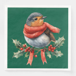 Schöner Festlicher Vogel Serviette
